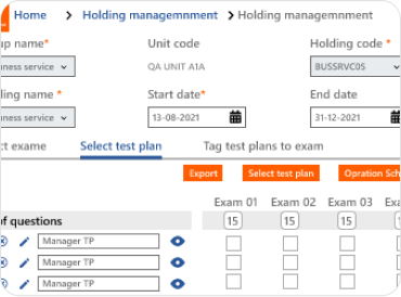 Conduct exams for multiple job titles through a single event by Excelsoft